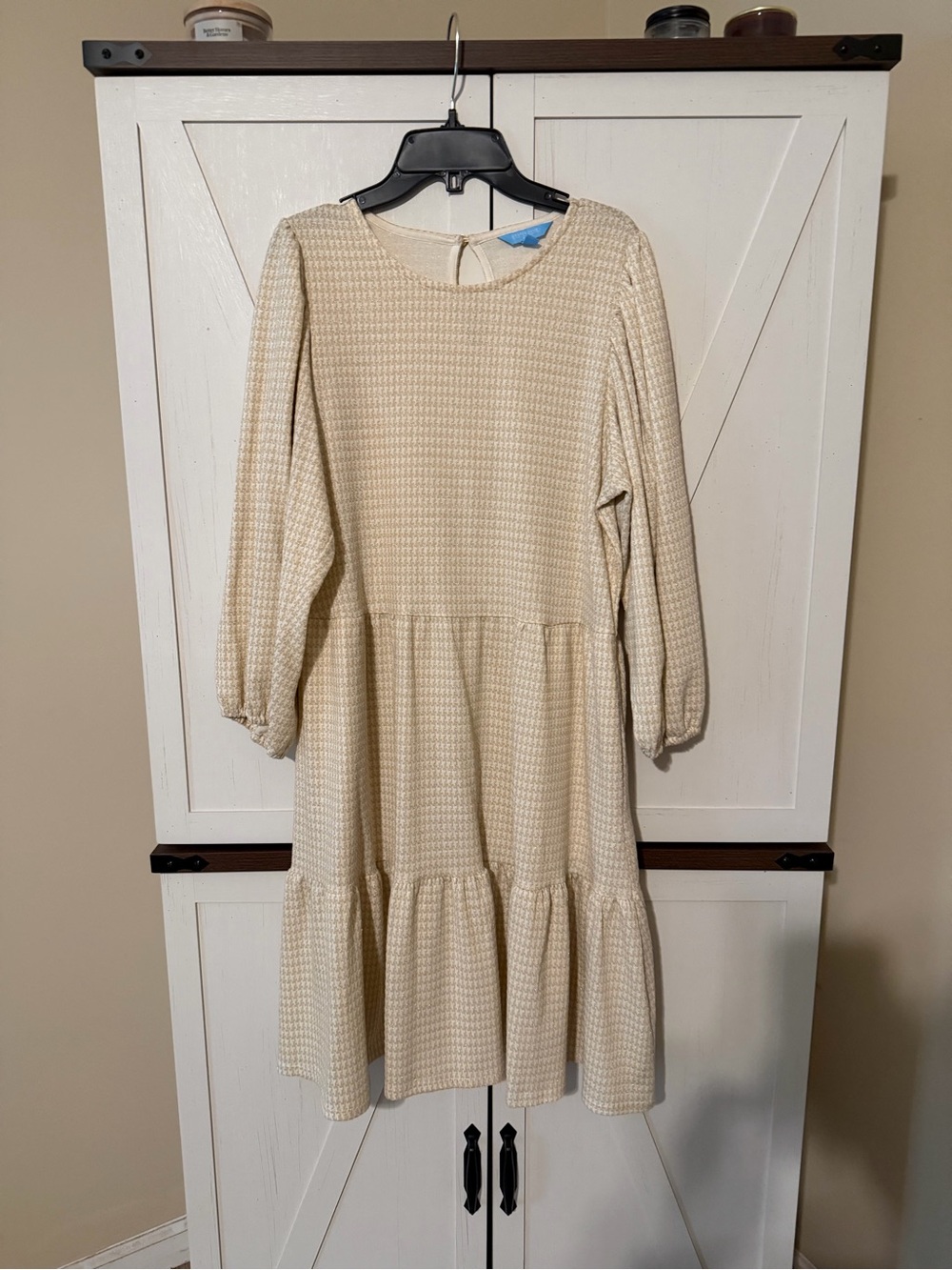 Draper James Cream Textured Knit Dress
